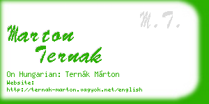 marton ternak business card